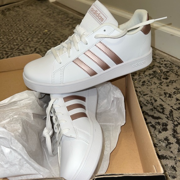 Adidas grand court femme rose gold sales
